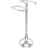  Free Standing Two Arm Guest Towel Holder, Satin Chrome