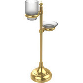  Vanity Top Multi-Accessory Ring Stand, Unlacquered Brass