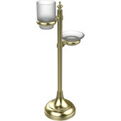  Vanity Top Multi-Accessory Ring Stand, Satin Brass