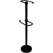  Free Standing Two Roll Toilet Tissue Stand, Matte Black