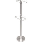  Free Standing Two Roll Toilet Tissue Stand, Satin Chrome