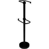  Free Standing Two Roll Toilet Tissue Stand, Matte Black