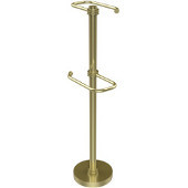  Free Standing Two Roll Toilet Tissue Stand, Satin Brass