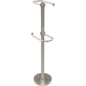  Free Standing Two Roll Toilet Tissue Stand, Satin Nickel