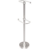  Free Standing Two Roll Toilet Tissue Stand, Polished Chrome