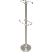  Free Standing Two Roll Toilet Tissue Stand, Polished Nickel