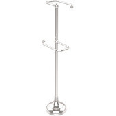  Free Standing Two Roll Toilet Tissue Stand, Polished Chrome