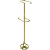  Free Standing Two Roll Toilet Tissue Stand, Satin Brass