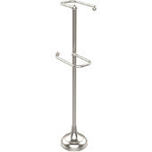  Free Standing Two Roll Toilet Tissue Stand, Satin Nickel