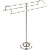  Free Standing Double Arm Towel Holder, Polished Nickel