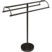  Free Standing Double Arm Towel Holder, Oil Rubbed Bronze