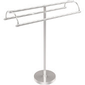  Free Standing Double Arm Towel Holder, Polished Chrome