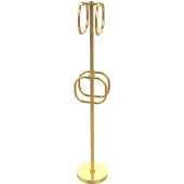  Towel Stand with 4 Integrated Towel Rings, Polished Brass