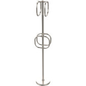  Towel Stand with 4 Integrated Towel Rings, Satin Nickel