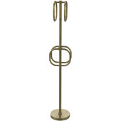  Towel Stand with 4 Integrated Towel Rings, Antique Brass