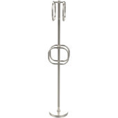  Towel Stand with 4 Integrated Towel Rings, Polished Nickel