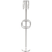  Towel Stand with 4 Integrated Towel Rings, Polished Chrome