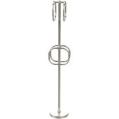  Towel Stand with 4 Integrated Towel Rings, Polished Nickel