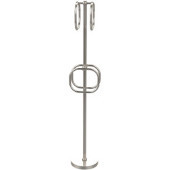  Towel Stand with 4 Integrated Towel Rings, Satin Nickel