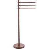  Towel Stand with 3 Pivoting 12 Inch Arms, Antique Copper
