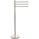  Towel Stand with 3 Pivoting 12 Inch Arms, Polished Nickel