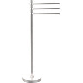  Towel Stand with 3 Pivoting 12 Inch Arms, Satin Chrome
