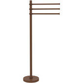 Towel Stand with 3 Pivoting 12 Inch Arms, Antique Bronze