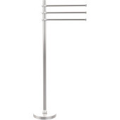  Towel Stand with 3 Pivoting 12 Inch Arms, Polished Chrome