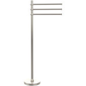  Towel Stand with 3 Pivoting 12 Inch Arms, Polished Nickel