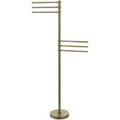  Vanity Top Collection Contemporary 6 Arm Towel Stand, Premium Finish, Antique Brass