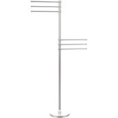  Towel Stand with 6 Pivoting 12 Inch Arms, Polished Chrome