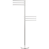  Towel Stand with 6 Pivoting 12 Inch Arms, Satin Chrome