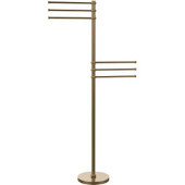  Towel Stand with 6 Pivoting 12 Inch Arms, Brushed Bronze