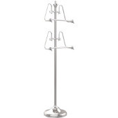  Floor Standing 49 Inch Towel Stand, Polished Chrome