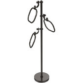  Towel Stand with 9 Inch Oval Towel Rings, Oil Rubbed Bronze
