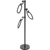  Towel Stand with 9 Inch Oval Towel Rings, Oil Rubbed Bronze