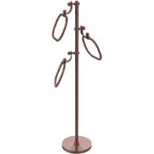  Towel Stand with 9 Inch Oval Towel Rings, Antique Copper
