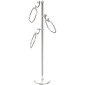  Towel Stand with 9 Inch Oval Towel Rings, Polished Chrome