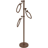  Towel Stand with 9 Inch Oval Towel Rings, Antique Bronze