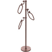  Towel Stand with 9 Inch Oval Towel Rings, Antique Copper