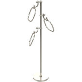  Towel Stand with 9 Inch Oval Towel Rings, Polished Chrome
