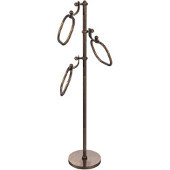  Towel Stand with 9 Inch Oval Towel Rings, Venetian Bronze
