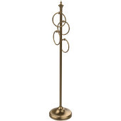  Floor Standing 4 Towel Ring Stand, Brushed Bronze