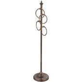  Floor Standing 4 Towel Ring Stand, Venetian Bronze