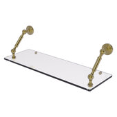  Waverly Place Collection 24'' Floating Glass Shelf in Unlacquered Brass, 24'' W x 8'' D x 7-5/16'' H