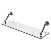  Waverly Place Collection 30'' Floating Glass Shelf in Antique Copper, 30'' W x 8'' D x 7-5/16'' H