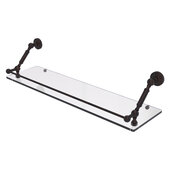  Waverly Place Collection 30'' Floating Glass Shelf with Gallery Rail in Venetian Bronze, 30'' W x 8-5/8'' D x 7-5/16'' H