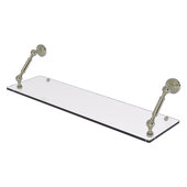  Waverly Place Collection 30'' Floating Glass Shelf in Polished Nickel, 30'' W x 8'' D x 7-5/16'' H