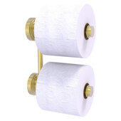  Waverly Place Collection 2-Roll Reserve Roll Toilet Paper Holder in Satin Brass, 6-1/4'' W x 2-1/4'' D x 7-3/4'' H