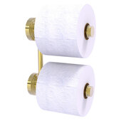  Waverly Place Collection 2-Roll Reserve Roll Toilet Paper Holder in Unlacquered Brass, 6-1/4'' W x 2-1/4'' D x 7-3/4'' H
